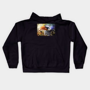 African Yellow Billed Hornbill Bird Kids Hoodie